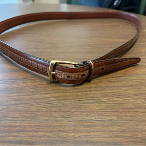 Torino Aniline Kipskin shoulder Belt With Alligator Stripe
